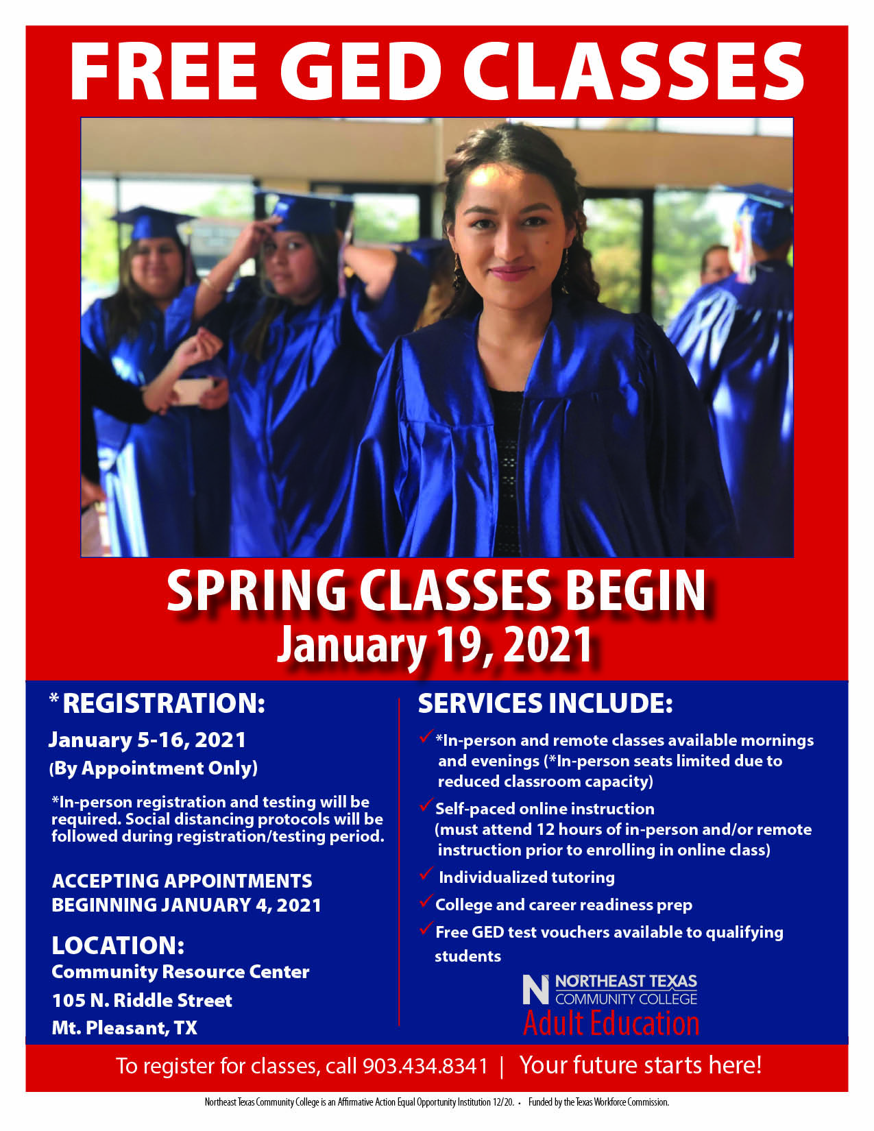 NTCC offers free GED/ESL classes Northeast Texas Community College